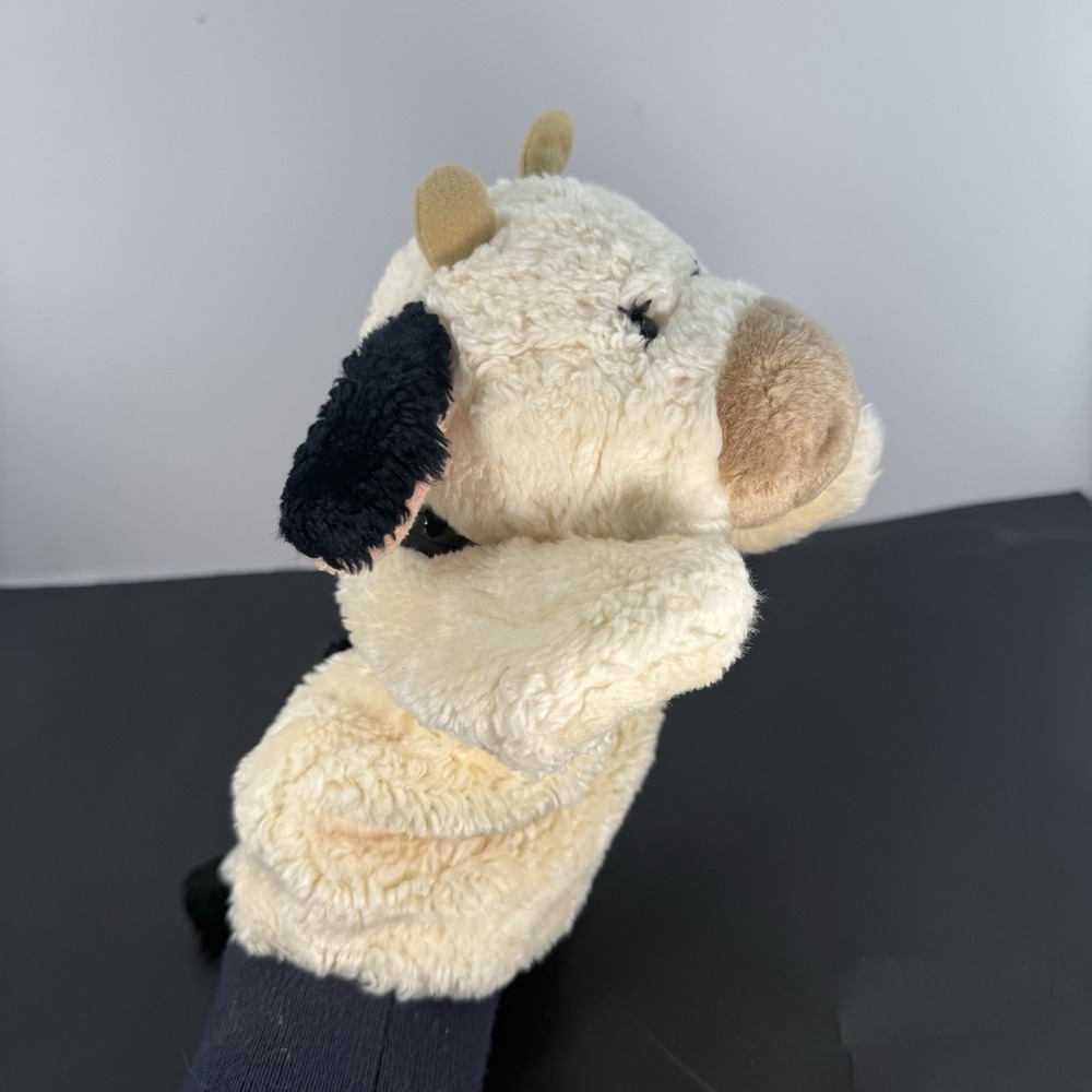Rare Gund Milkshake 10" Plush Hand Puppet Cow Holstein Cream Curly Version UB - Picture 2 of 10